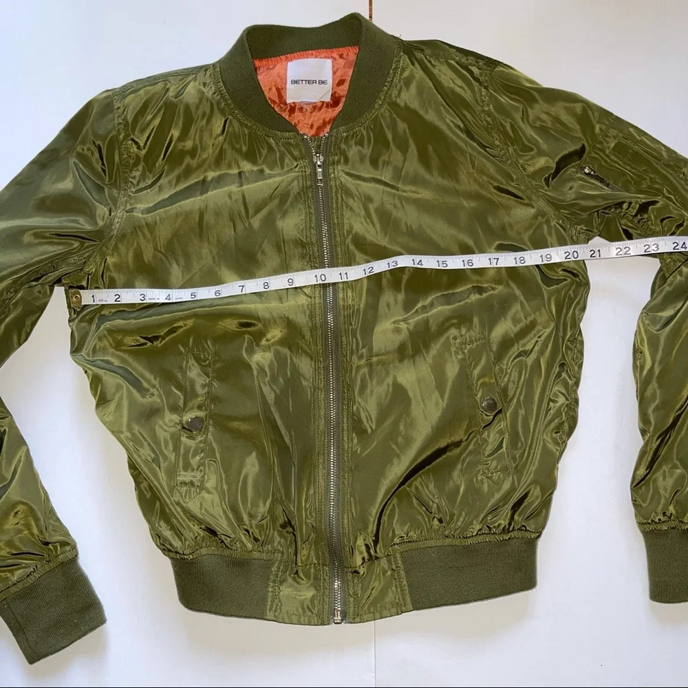 Better Be olive green bomber jacket size m - Picture 6 of 6